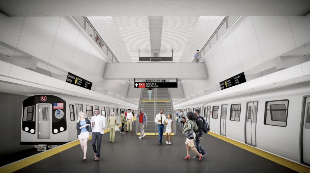 Rendering of 125th Street Station. Courtesy of MTA